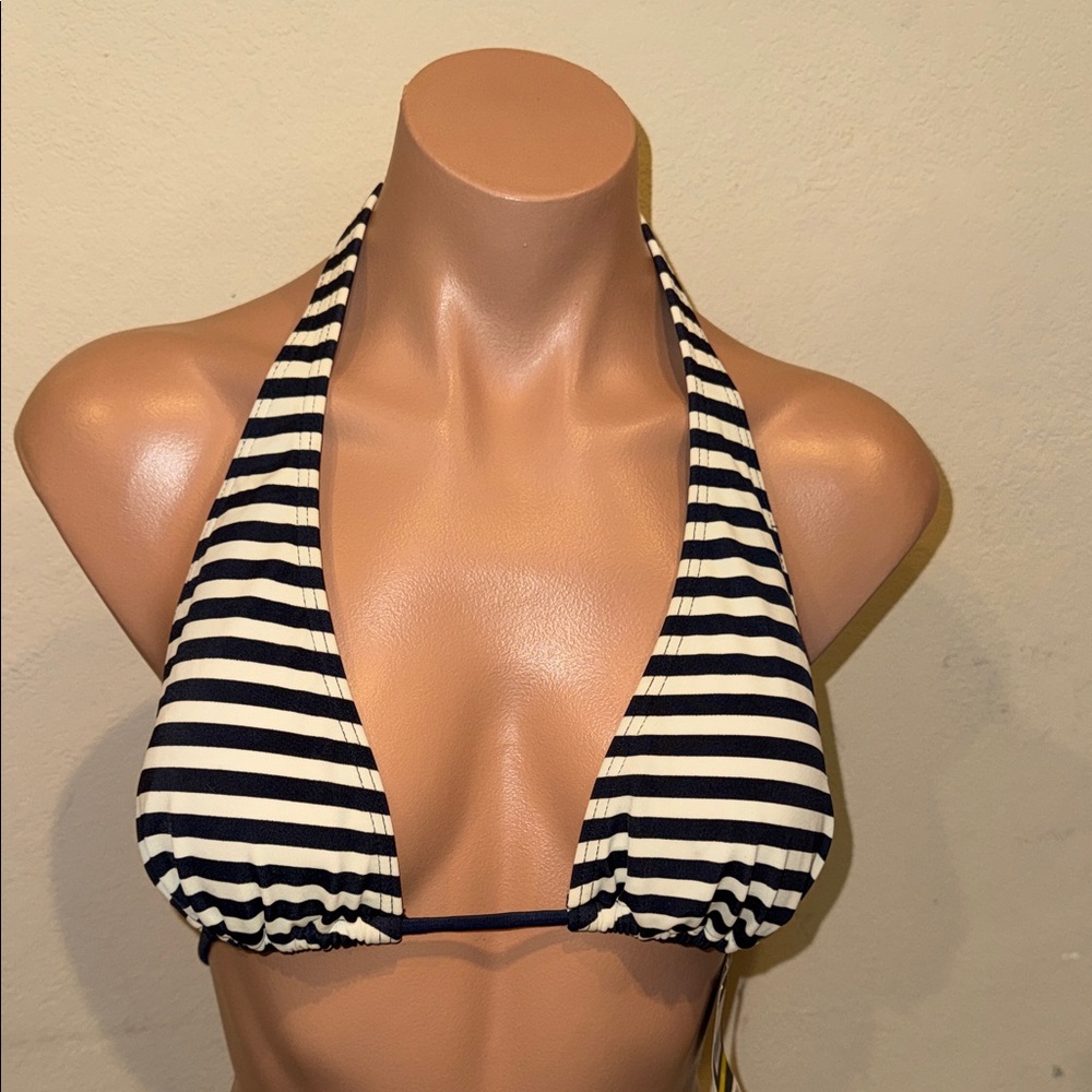 NWT Tommy Hilfiger halter bikini top bra navy